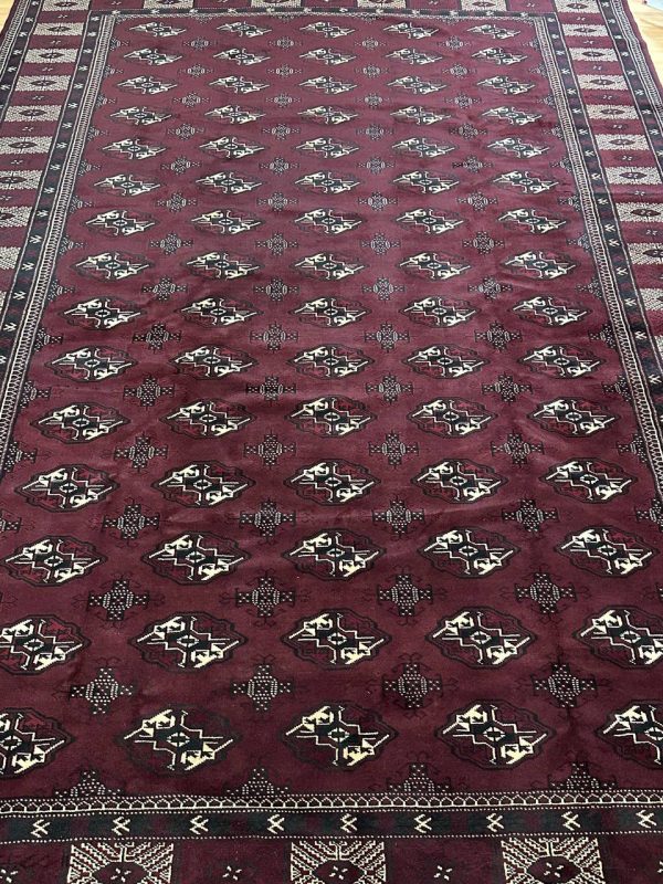 3.8×2.5M Chocolate Tone Turkoman Bokhara Rug