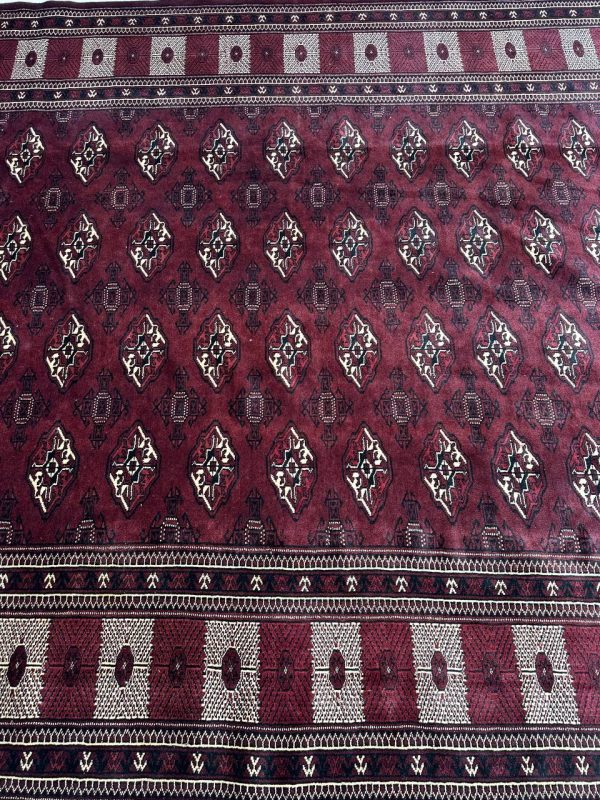 3.8×2.5M Chocolate Tone Turkoman Bokhara Rug