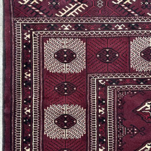 3.7x2.6M Chocolate Tone Turkoman Bokhara Rug