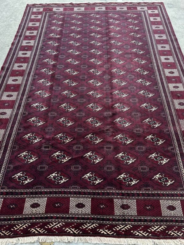 3.8×2.5M Chocolate Tone Turkoman Bokhara Rug