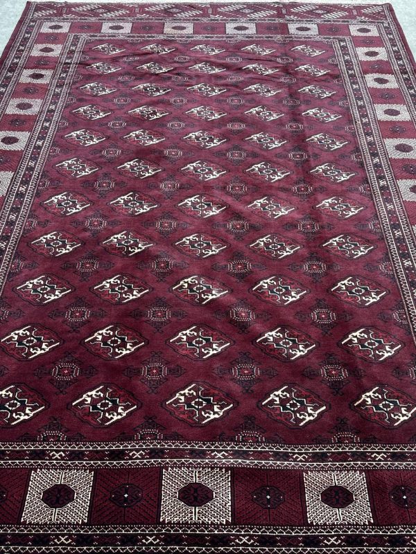 3.8×2.6M Chocolate Tone Turkoman Bokhara Rug