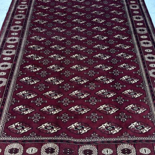 3.9x2.6M Chocolate Tone Turkoman Bokhara Rug