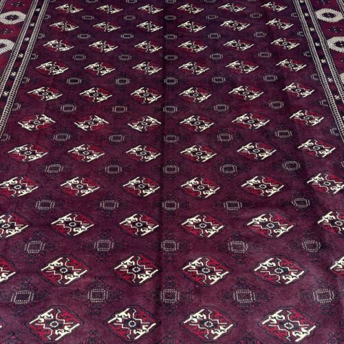 3.8x3M Chocolate Tone Turkoman Bokhara Rug