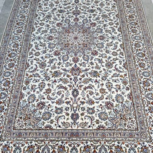 3x2M Beige Persian Kashan Rug
