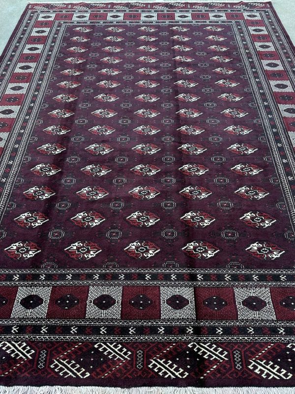 3.4×2.5M Chocolate Tone Turkoman Bokhara Rug