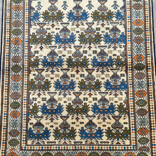 1.4x1M Antique Turkoman Persian Rug