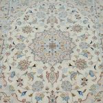 1.6×1.1M Creamy Tone Persian Kashan Rug