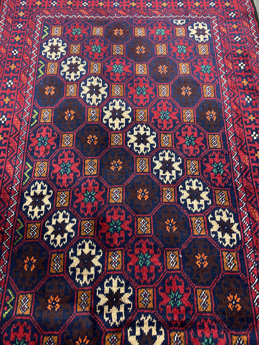 1.7x0.9M Persian Balouchi Nomadic Rug - Image 4