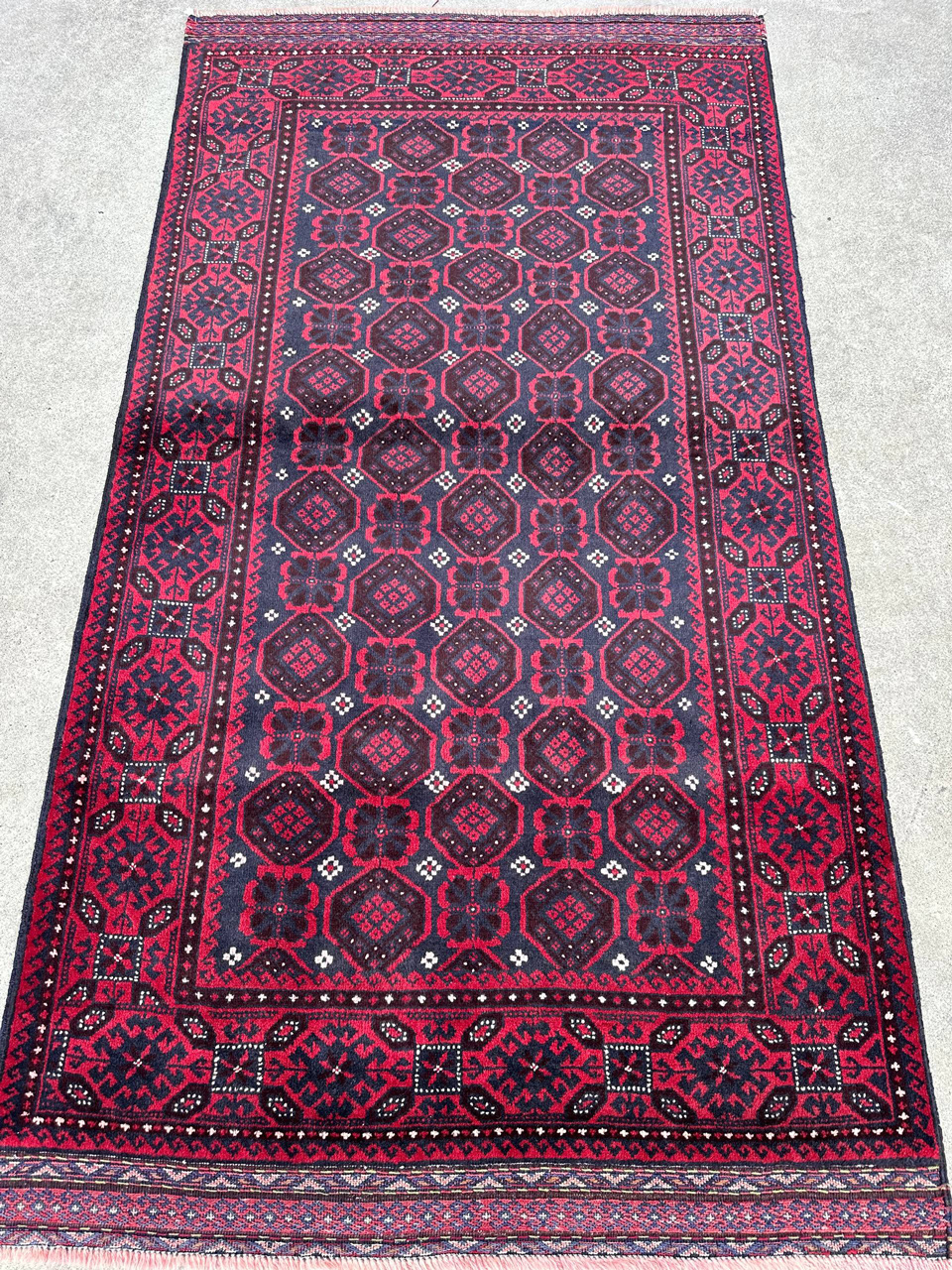 2x1M Antique Persian Balouchi Nomadic Rug (70 yrs Old) - Image 2