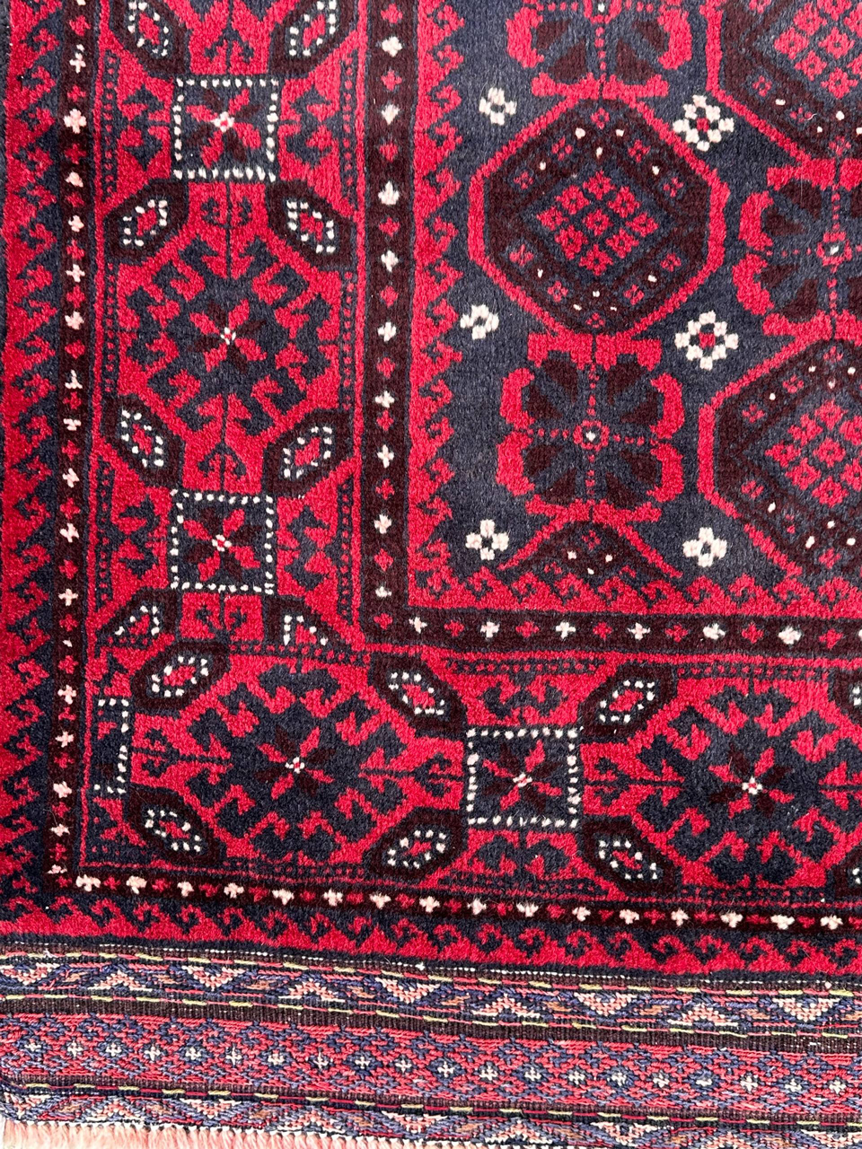 2x1M Antique Persian Balouchi Nomadic Rug (70 yrs Old) - Image 3