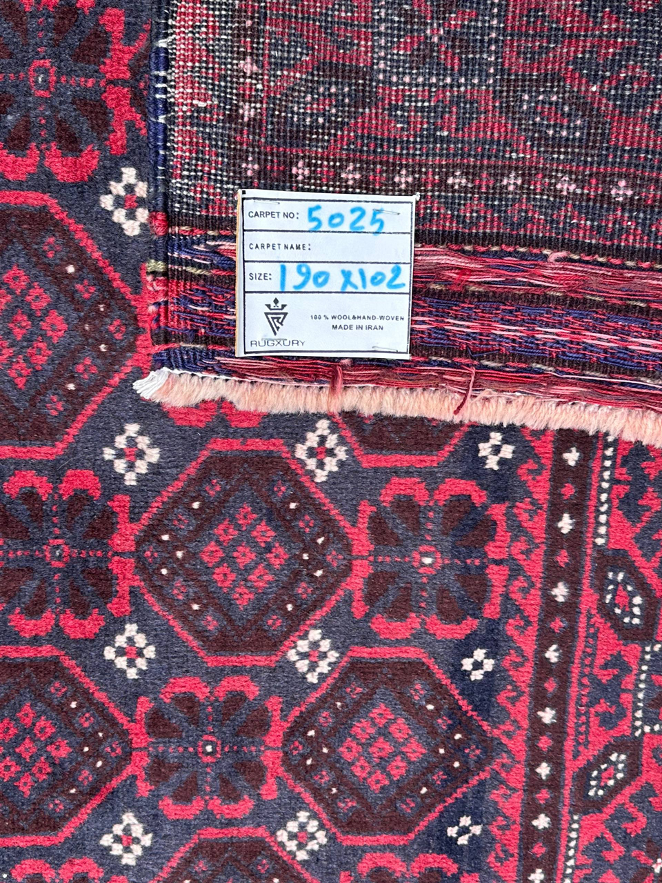 2x1M Antique Persian Balouchi Nomadic Rug (70 yrs Old) - Image 8