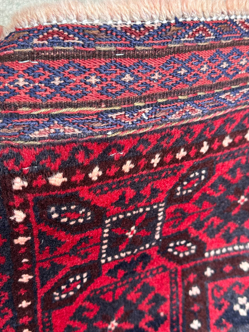 2x1M Antique Persian Balouchi Nomadic Rug (70 yrs Old) - Image 5