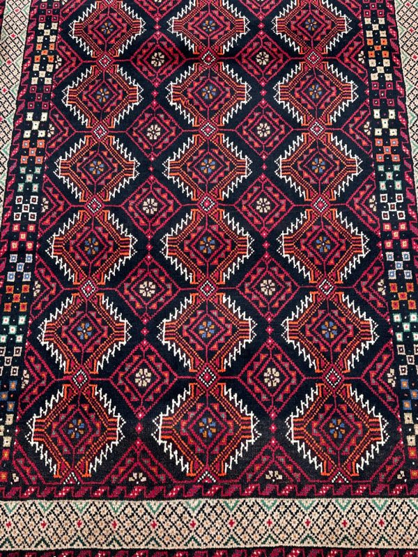 1.9x1M Persian Balouchi Nomadic Rug