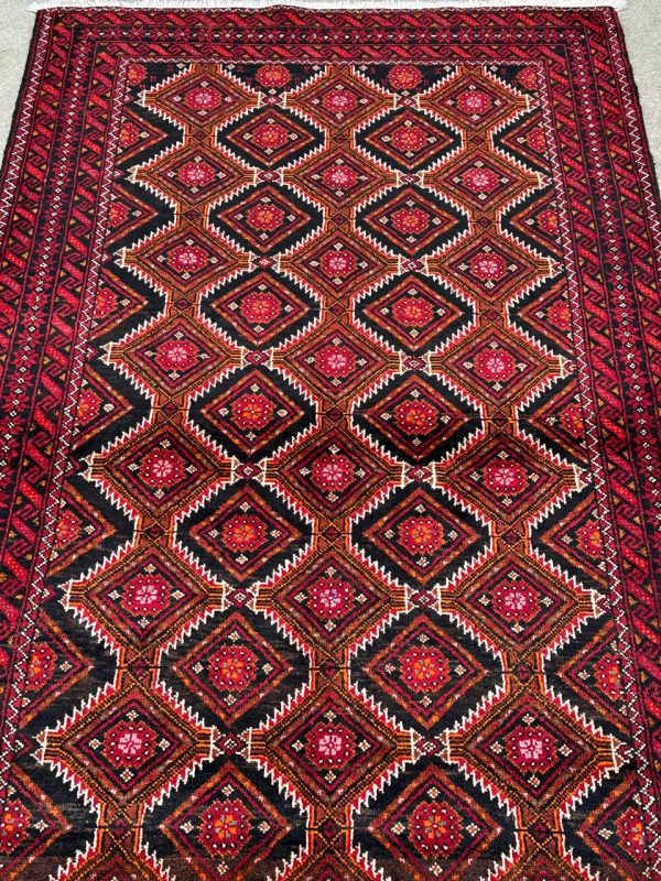 2x1M Persian Balouchi Nomadic Rug