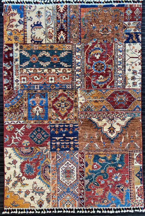1.8 X 1.2 M Super Kazak Rug (Patch Work Design)