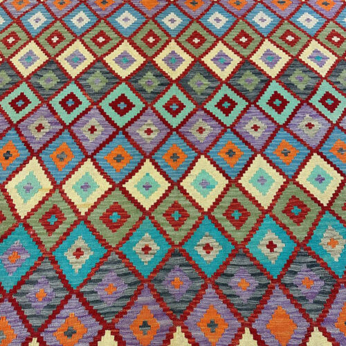 2.8 x 2.07 M Boho Maymana Afghan Kilim Rug