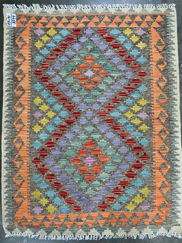 1.2×0.9 M Boho Maymana Afghan Kilim