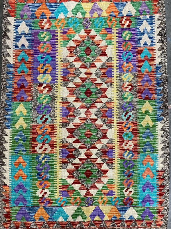 1.2×0.8 M Boho Maymana Afghan Kilim