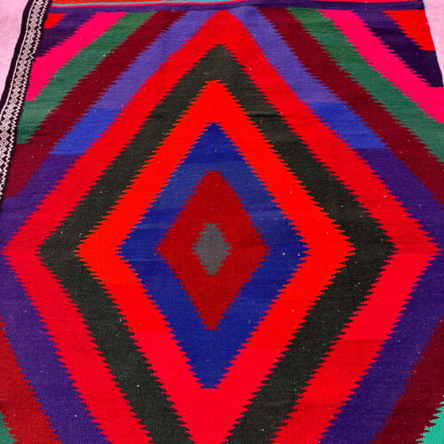 Antique 3.3x1.5 M Boho Maymana Afghan Kilim