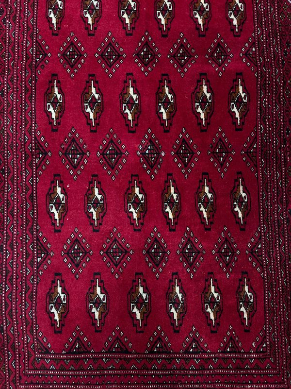 0.65 x 1.45 M Persian Turkoman Poshti Rug