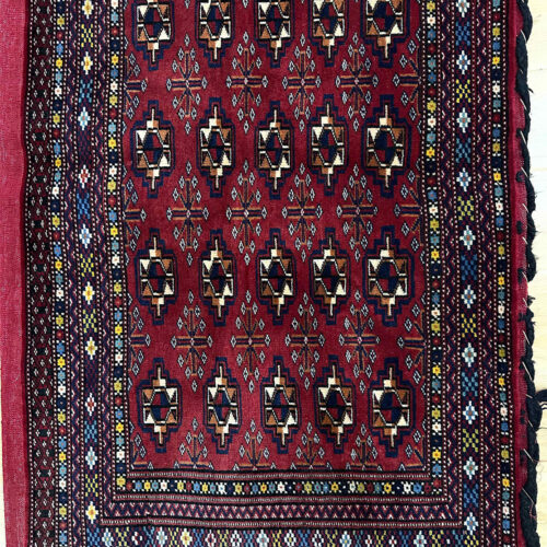 1.3 x 0.75 M Persian Turkoman Poshti Rug