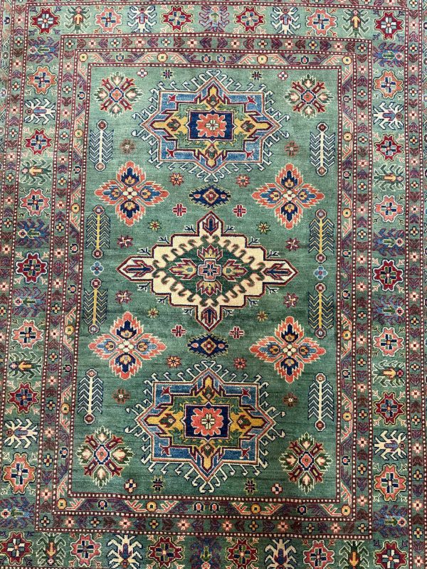 2.35 × 1.65 M Afghan Kazak Rug