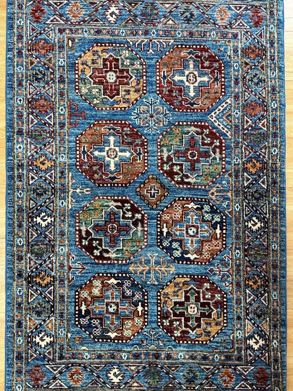 1.24×1.8 M Afghan Super Kazak Rug