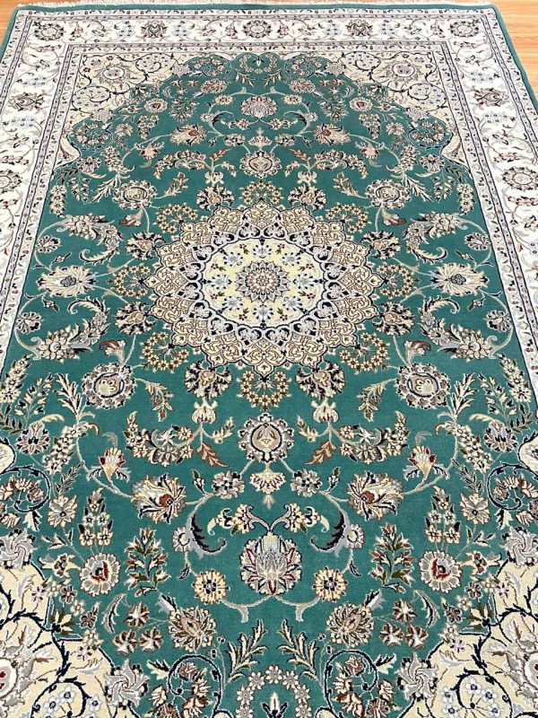 3x2M Indian Wool & Silk Nain Design Rug