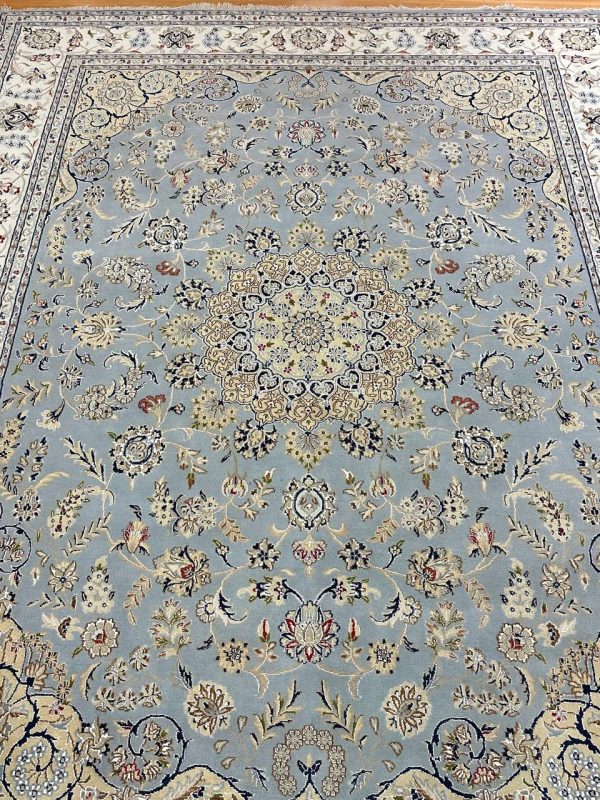 3.1 x 2.45 M Indian Wool & Silk Nain Design Rug