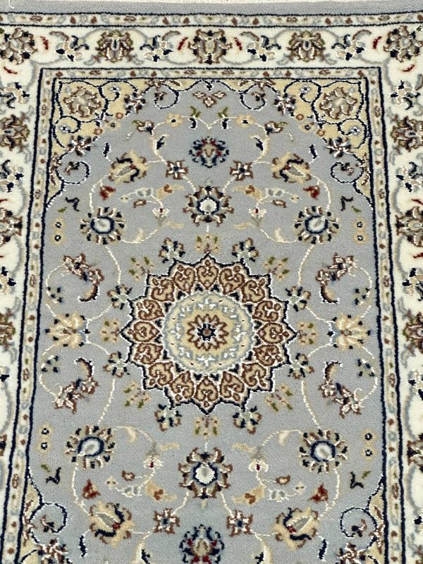 0.98 x 0.63 M Indian Wool & Silk Nain Design Rug