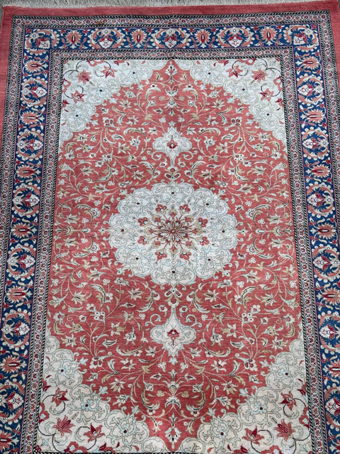1.7x0.8 M Pure Silk Qom Persian Rug